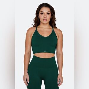 SET ACTIVE SCULPTFLEX RIBBED V BRA & LEGGINGS - M